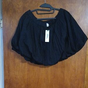 THE DROP Black Bubble SKIRT